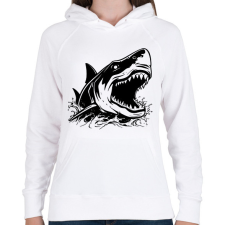 PRINTFASHION cápa - Női kapucnis pulóver - Fehér női pulóver, kardigán