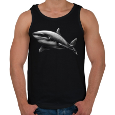 PRINTFASHION Cápa portre - Férfi atléta - Fekete atléta, trikó