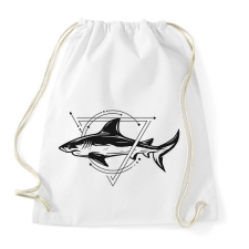 PRINTFASHION Cápa  - Sportzsák, Tornazsák - Fehér tornazsák