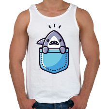 PRINTFASHION Cápa zsebminta - Férfi atléta - Fehér atléta, trikó