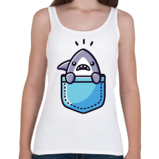 PRINTFASHION Cápa zsebminta - Női atléta - Fehér