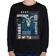 PRINTFASHION Capicorn - Streetwear style - Gyerek pulóver - Fekete