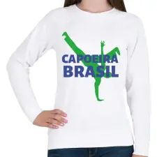 PRINTFASHION CAPOEIRA BRASIL - Női pulóver - Fehér női pulóver, kardigán
