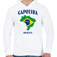 PRINTFASHION CAPOEIRA BRAZIL - Férfi kapucnis pulóver - Fehér