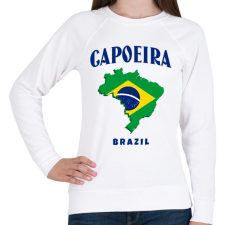 PRINTFASHION CAPOEIRA BRAZIL - Női pulóver - Fehér női pulóver, kardigán