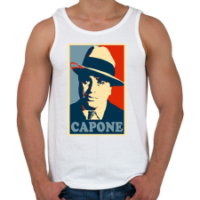 PRINTFASHION Capone - Férfi atléta - Fehér atléta, trikó