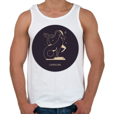 PRINTFASHION Capricorn - Bak - Férfi atléta - Fehér atléta, trikó