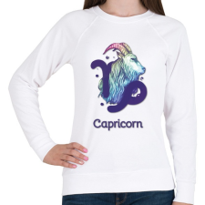 PRINTFASHION Capricorn színes - Női pulóver - Fehér női pulóver, kardigán