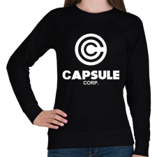PRINTFASHION Capsule Corp - Női pulóver - Fekete női pulóver, kardigán