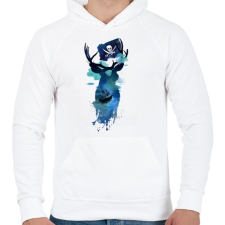 PRINTFASHION Captain Hook - Férfi kapucnis pulóver - Fehér férfi pulóver, kardigán