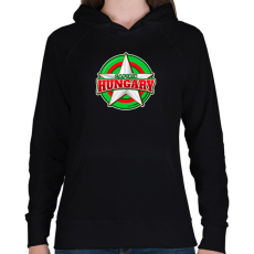 PRINTFASHION CAPTAIN HUNGARY - Női kapucnis pulóver - Fekete