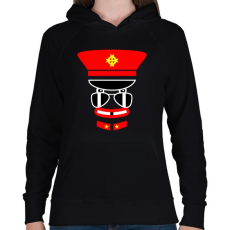 PRINTFASHION captain jack - Női kapucnis pulóver - Fekete