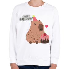 PRINTFASHION Capy bday - Gyerek pulóver - Fehér gyerek pulóver, kardigán