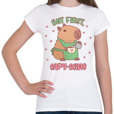 PRINTFASHION Capy-ccino - Női póló - Fehér