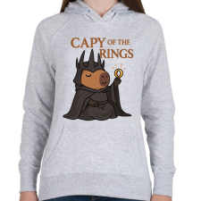 PRINTFASHION Capy of the Rings - Női kapucnis pulóver - Sport szürke női pulóver, kardigán