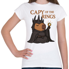 PRINTFASHION Capy of the Rings - Női póló - Fehér női póló