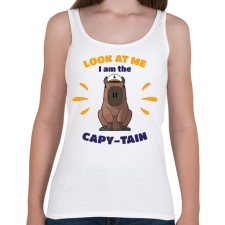 PRINTFASHION Capy-tain - Női atléta - Fehér női trikó