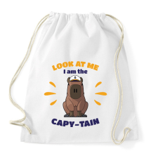 PRINTFASHION Capy-tain - Sportzsák, Tornazsák - Fehér tornazsák