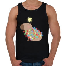 PRINTFASHION capy xmas - Férfi atléta - Fekete