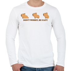 PRINTFASHION Capybara 02 - Férfi hosszú ujjú póló - Fehér