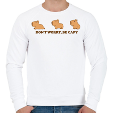 PRINTFASHION Capybara 02 - Férfi pulóver - Fehér férfi pulóver, kardigán
