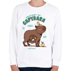 PRINTFASHION Capybara anatómia - Gyerek pulóver - Fehér