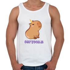 PRINTFASHION Capybara - Capycorn - Férfi atléta - Fehér