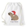 PRINTFASHION capybara család - mikulás - Sportzsák, Tornazsák - Fehér