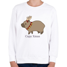 PRINTFASHION capybara család - rénszarvas - Gyerek pulóver - Fehér