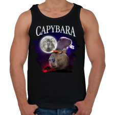 PRINTFASHION Capybara éj - Férfi atléta - Fekete atléta, trikó