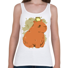 PRINTFASHION Capybara és béka - Női atléta - Fehér női trikó