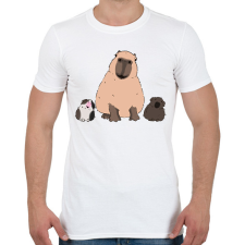 PRINTFASHION Capybara és tengerimalacok - Férfi póló - Fehér férfi póló