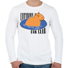 PRINTFASHION Capybara fan club - Férfi hosszú ujjú póló - Fehér