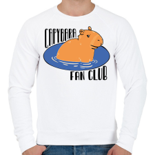 PRINTFASHION Capybara fan club - Férfi pulóver - Fehér férfi pulóver, kardigán