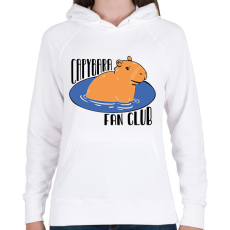 PRINTFASHION Capybara fan club - Női kapucnis pulóver - Fehér