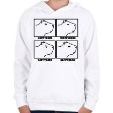 PRINTFASHION Capybara feelings - Gyerek kapucnis pulóver - Fehér gyerek pulóver, kardigán