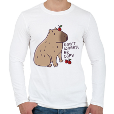PRINTFASHION Capybara - Férfi hosszú ujjú póló - Fehér férfi póló