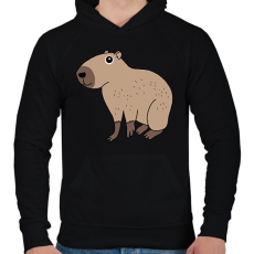 PRINTFASHION Capybara  - Férfi kapucnis pulóver - Fekete