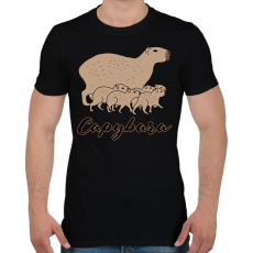 PRINTFASHION Capybara  - Férfi póló - Fekete