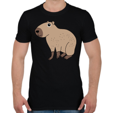 PRINTFASHION Capybara  - Férfi póló - Fekete férfi póló