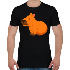 PRINTFASHION Capybara - Férfi póló - Fekete férfi póló
