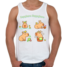 PRINTFASHION Capybara Happybara - Férfi atléta - Fehér atléta, trikó