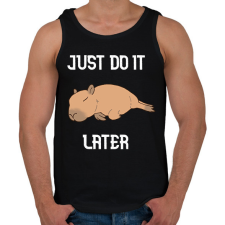 PRINTFASHION Capybara - just do it later - Férfi atléta - Fekete atléta, trikó