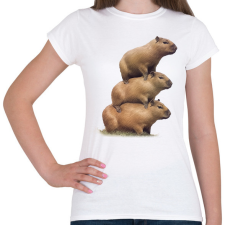 PRINTFASHION Capybara kupac - Női póló - Fehér női póló