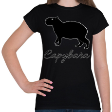 PRINTFASHION Capybara  - Női póló - Fekete