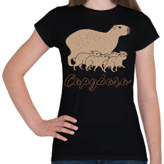 PRINTFASHION Capybara  - Női póló - Fekete