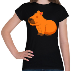 PRINTFASHION Capybara - Női póló - Fekete