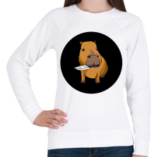 PRINTFASHION Capybara - Női pulóver - Fehér női pulóver, kardigán