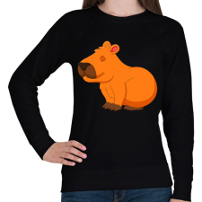 PRINTFASHION Capybara - Női pulóver - Fekete női pulóver, kardigán