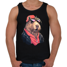 PRINTFASHION Capybara - rock - Férfi atléta - Fekete atléta, trikó